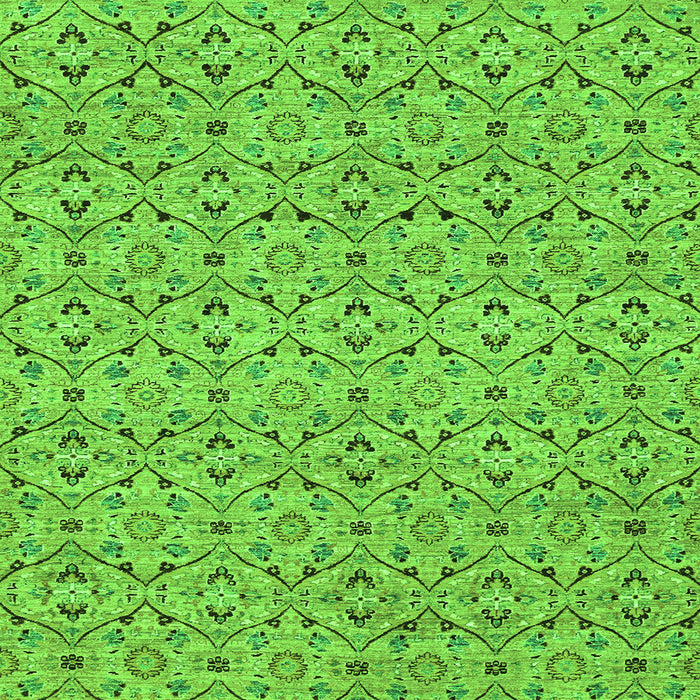 Square Abstract Green Modern Rug, abs4073grn