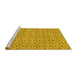 Sideview of Machine Washable Abstract Yellow Modern Rug, wshabs4073yw