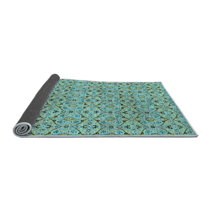 Sideview of Abstract Light Blue Modern Rug, abs4073lblu