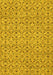 Machine Washable Abstract Yellow Modern Rug, wshabs4073yw