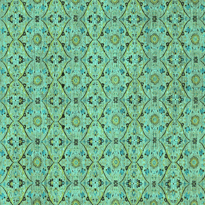 Square Machine Washable Abstract Turquoise Modern Area Rugs, wshabs4073turq