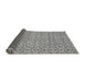 Sideview of Abstract Gray Modern Rug, abs4073gry