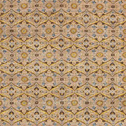 Square Abstract Gold Brown Modern Rug, abs4073