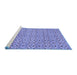 Sideview of Machine Washable Abstract Blue Modern Rug, wshabs4073blu