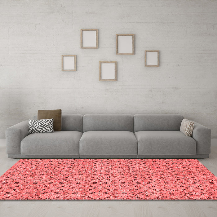 Modern Red Washable Rugs