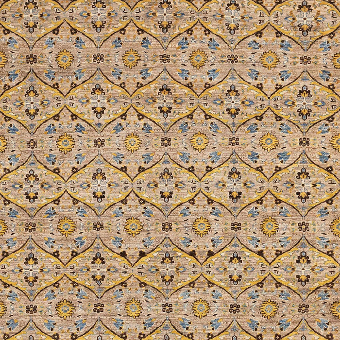 Machine Washable Abstract Gold Brown Rug, wshabs4073