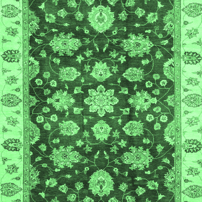 Oriental Emerald Green Traditional Rug, abs4074emgrn