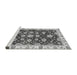 Sideview of Machine Washable Oriental Gray Traditional Rug, wshabs4074gry