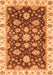 Machine Washable Oriental Orange Traditional Area Rugs, wshabs4074org