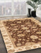 Machine Washable Abstract Yellow Rug in a Family Room, wshabs4074