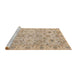 Sideview of Machine Washable Abstract Orange Brown Rug, wshabs4075