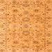 Square Machine Washable Abstract Orange Modern Area Rugs, wshabs4075org