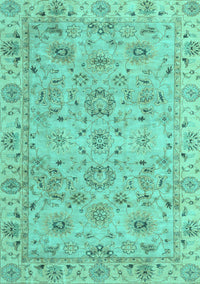 Abstract Turquoise Modern Rug, abs4075turq