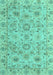 Abstract Turquoise Modern Rug, abs4075turq