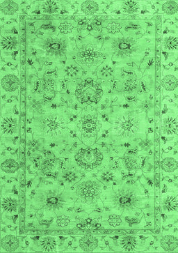 Abstract Emerald Green Modern Rug, abs4075emgrn