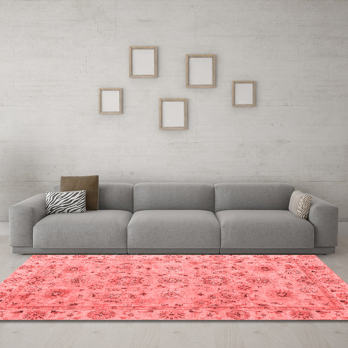 Modern Red Washable Rugs