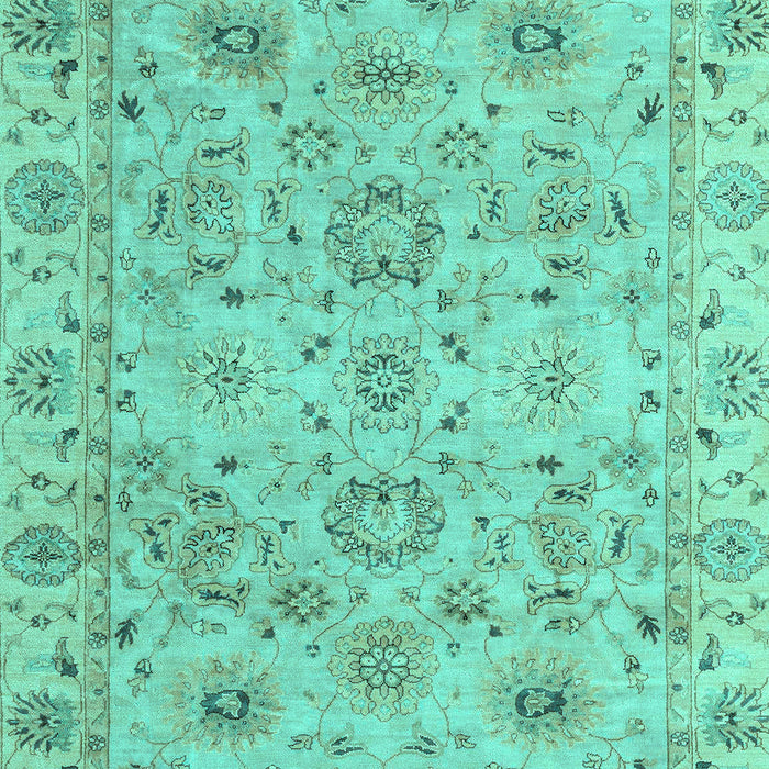 Machine Washable Abstract Turquoise Modern Area Rugs, wshabs4075turq