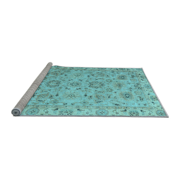 Sideview of Machine Washable Abstract Light Blue Modern Rug, wshabs4075lblu