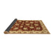 Sideview of Abstract Orange Oriental Rug, abs4076