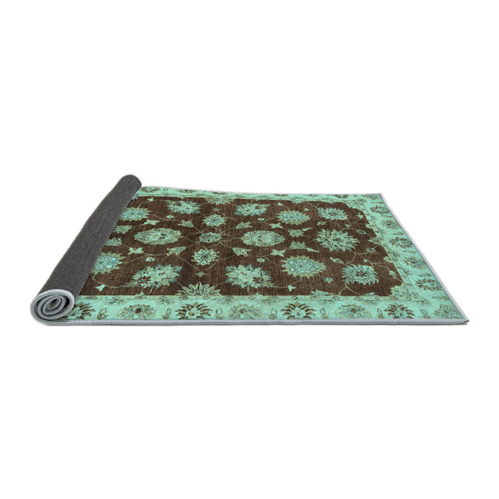 Sideview of Oriental Light Blue Traditional Rug, abs4076lblu