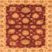 Square Oriental Orange Traditional Rug, abs4076org