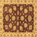 Square Oriental Brown Traditional Rug, abs4076brn