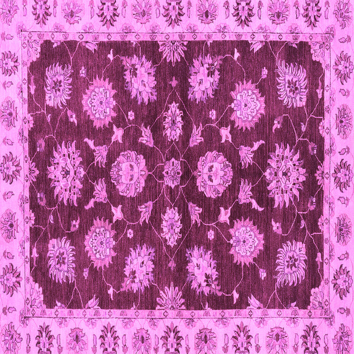 Square Machine Washable Oriental Purple Traditional Area Rugs, wshabs4076pur