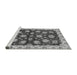 Sideview of Machine Washable Oriental Gray Traditional Rug, wshabs4076gry