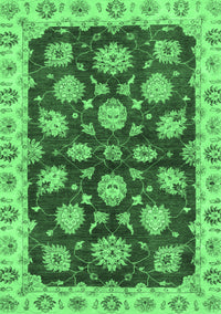 Oriental Emerald Green Traditional Rug, abs4076emgrn