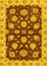 Machine Washable Oriental Yellow Traditional Rug, wshabs4076yw