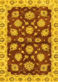 Oriental Yellow Traditional Rug, abs4076yw