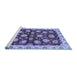 Sideview of Machine Washable Oriental Blue Traditional Rug, wshabs4076blu