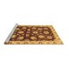 Sideview of Machine Washable Oriental Brown Traditional Rug, wshabs4076brn