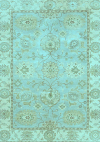 Abstract Light Blue Modern Rug, abs4077lblu