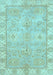 Abstract Light Blue Modern Rug, abs4077lblu