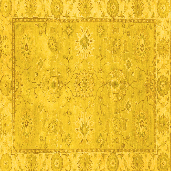 Square Abstract Yellow Modern Rug, abs4077yw