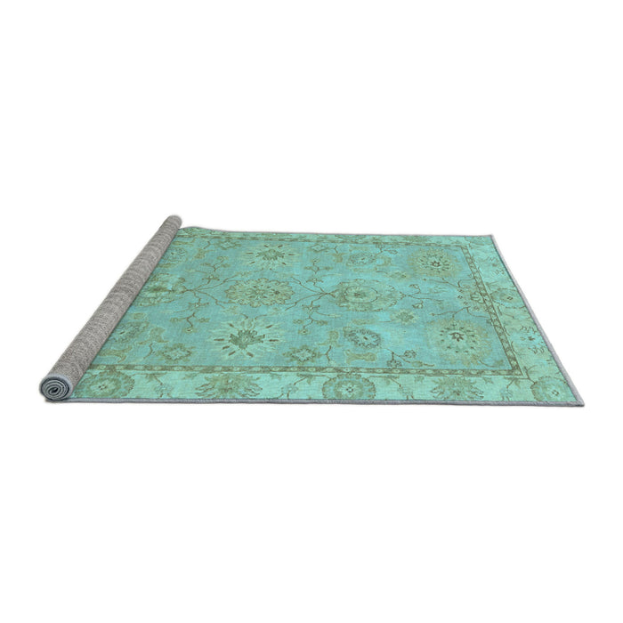 Sideview of Machine Washable Abstract Light Blue Modern Rug, wshabs4077lblu