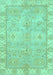 Abstract Turquoise Modern Rug, abs4077turq