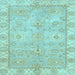 Square Machine Washable Abstract Light Blue Modern Rug, wshabs4077lblu