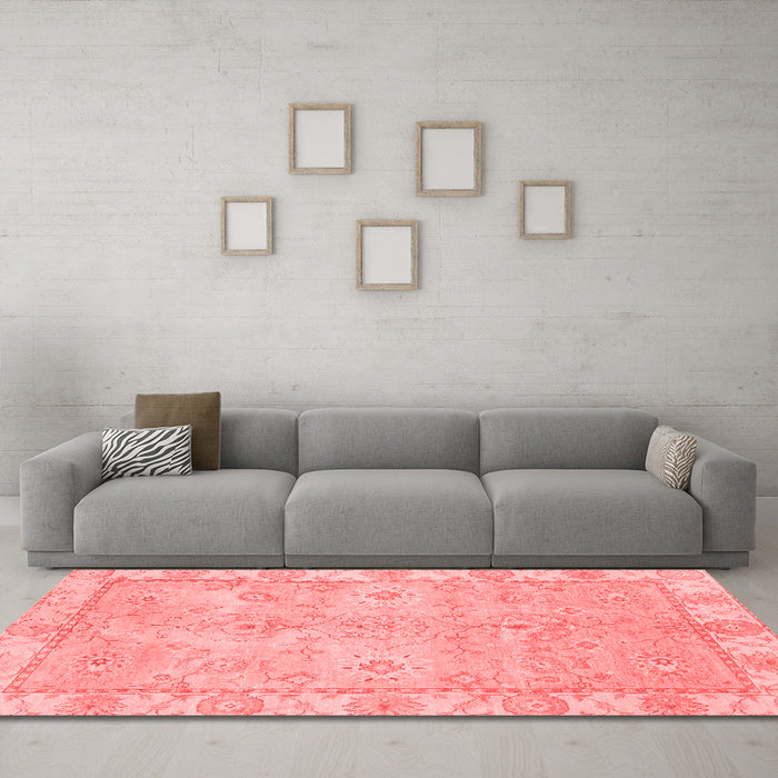 Modern Red Washable Rugs