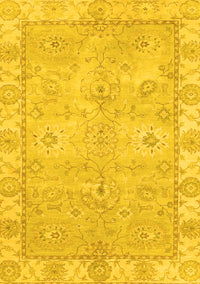 Abstract Yellow Modern Rug, abs4077yw