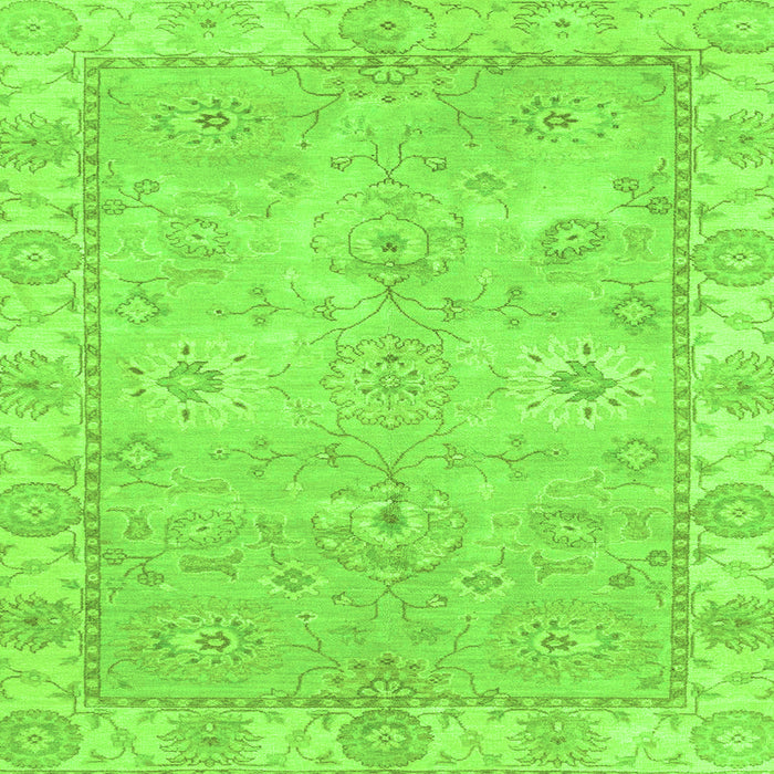 Square Abstract Green Modern Rug, abs4077grn