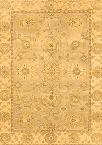 Abstract Brown Modern Rug, abs4077brn