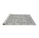 Sideview of Machine Washable Abstract Gray Modern Rug, wshabs4077gry