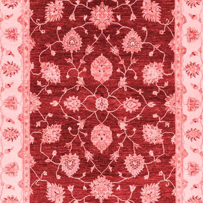 Machine Washable Oriental Red Traditional Rug, wshabs4078red