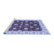 Sideview of Machine Washable Oriental Blue Traditional Rug, wshabs4078blu