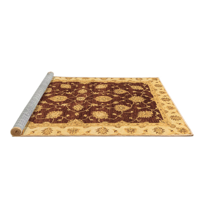 Sideview of Machine Washable Oriental Brown Traditional Rug, wshabs4078brn
