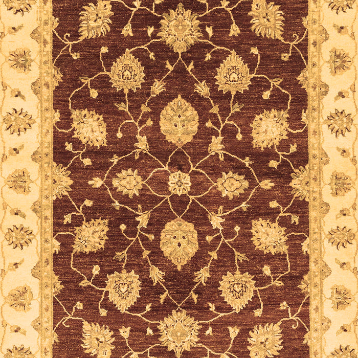 Machine Washable Oriental Brown Traditional Rug, wshabs4078brn