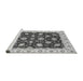 Sideview of Machine Washable Oriental Gray Traditional Rug, wshabs4078gry