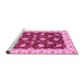 Sideview of Machine Washable Oriental Pink Traditional Rug, wshabs4078pnk